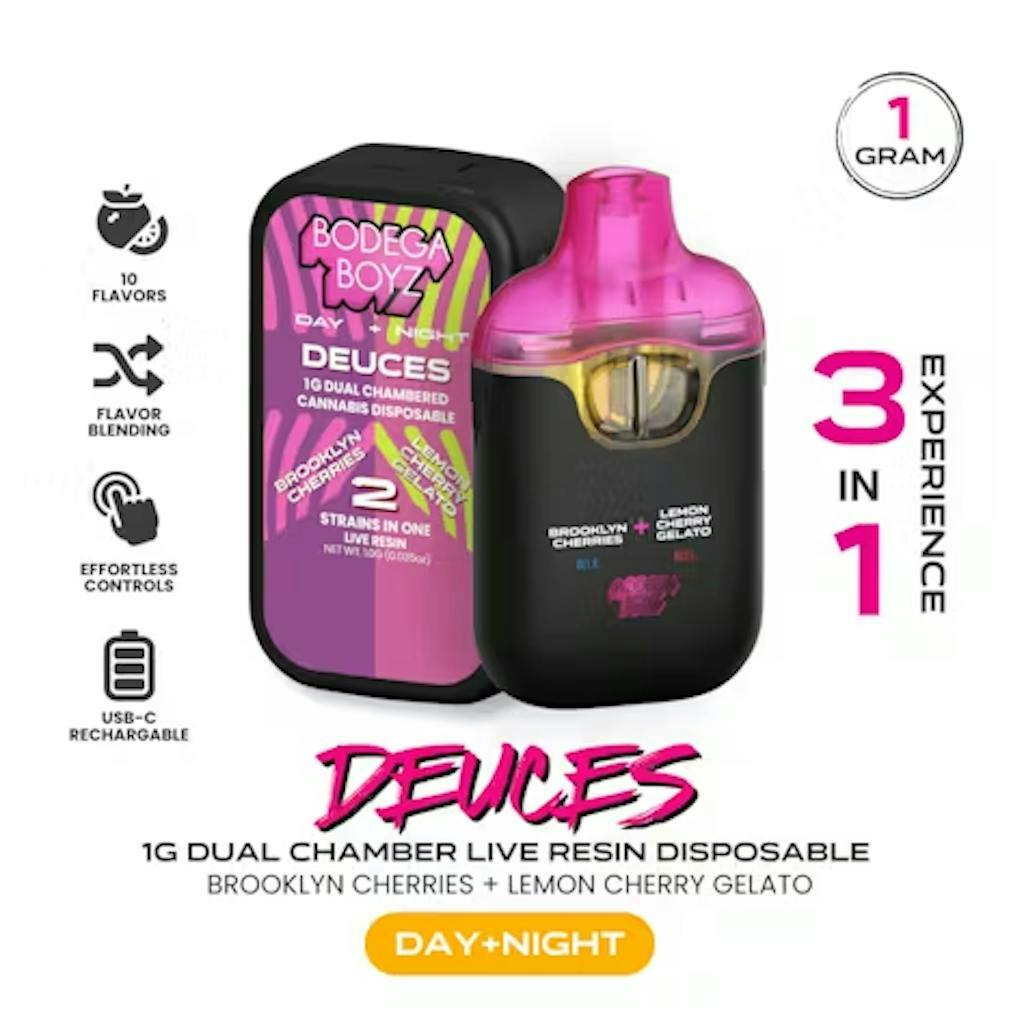 Bodega Boyz - Bodega Boyz | Deuces | Brookyln Cherries + LCG | Live Resin Disposable | 2g - 1