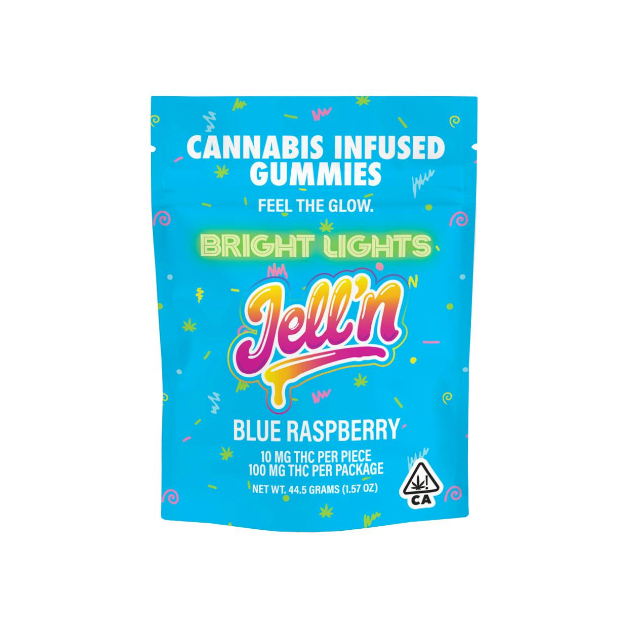 Bright Lights - Jell'n | Cannabis Infused Gummies | 100mg THC - 10pk | Blue Raspberry - 1