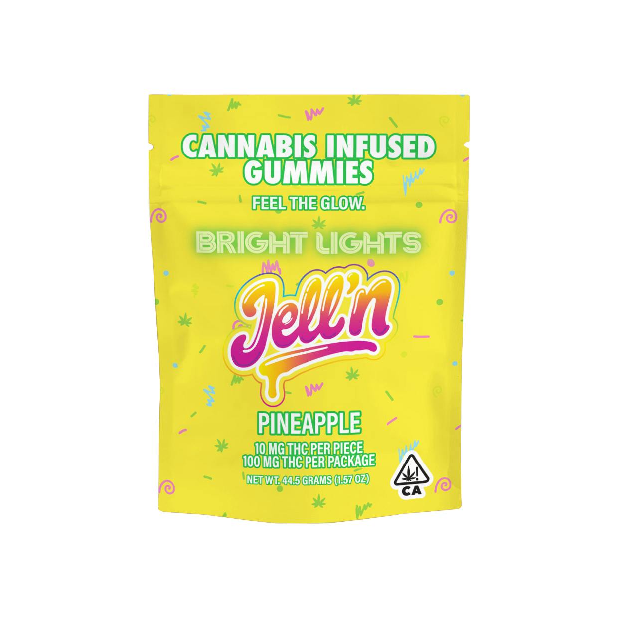 Bright Lights - Jell'n | Cannabis Infused Gummies | 100mg THC - 10pk | Pineapple - 1