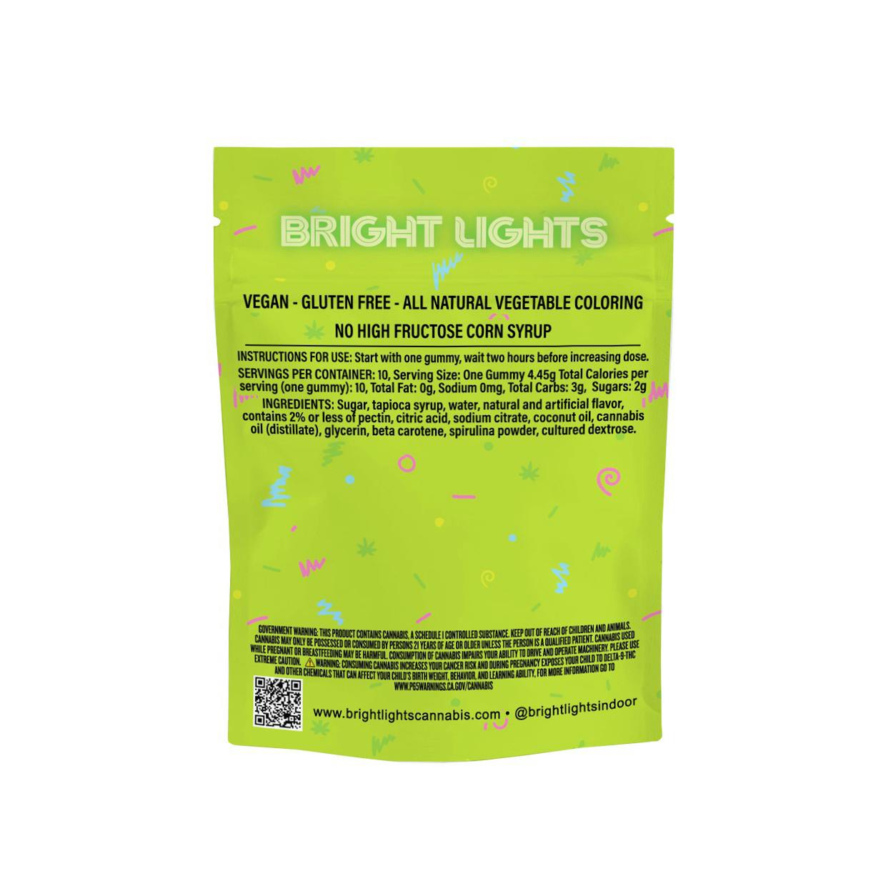 Bright Lights - Jell'n | Cannabis Infused Gummies | 100mg THC - 10pk | Sour Apple - 1