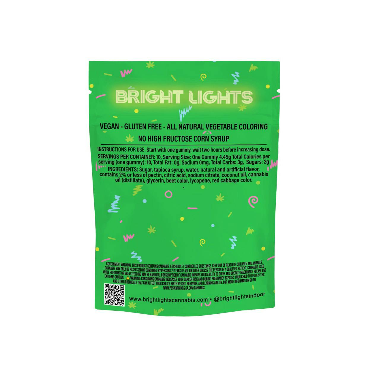 Bright Lights - Jell'n | Cannabis Infused Gummies | 100mg THC - 10pk | Sour Watermelon - 1