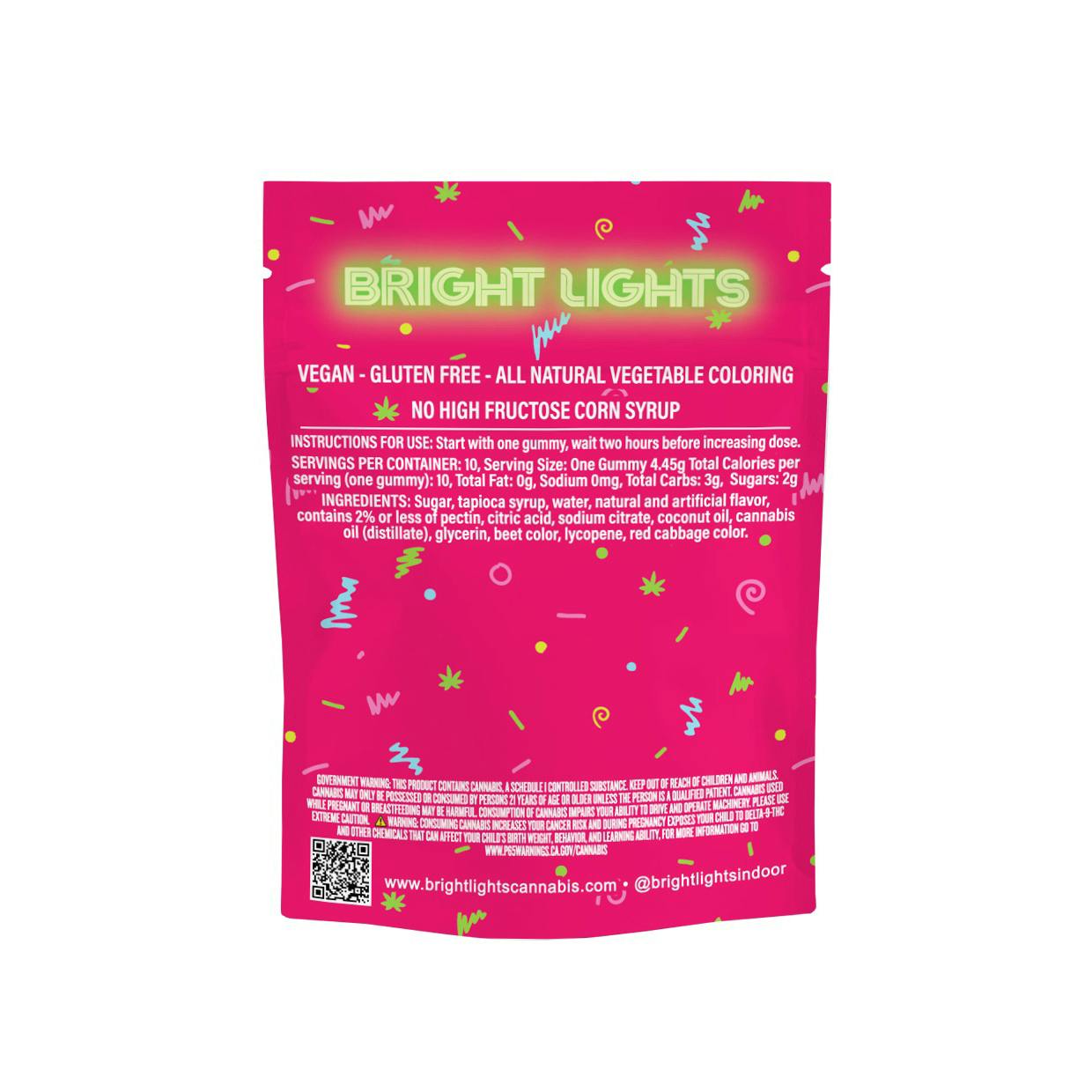 Bright Lights - Jell'n | Cannabis Infused Gummies | 100mg THC - 10pk | Strawberry - 1
