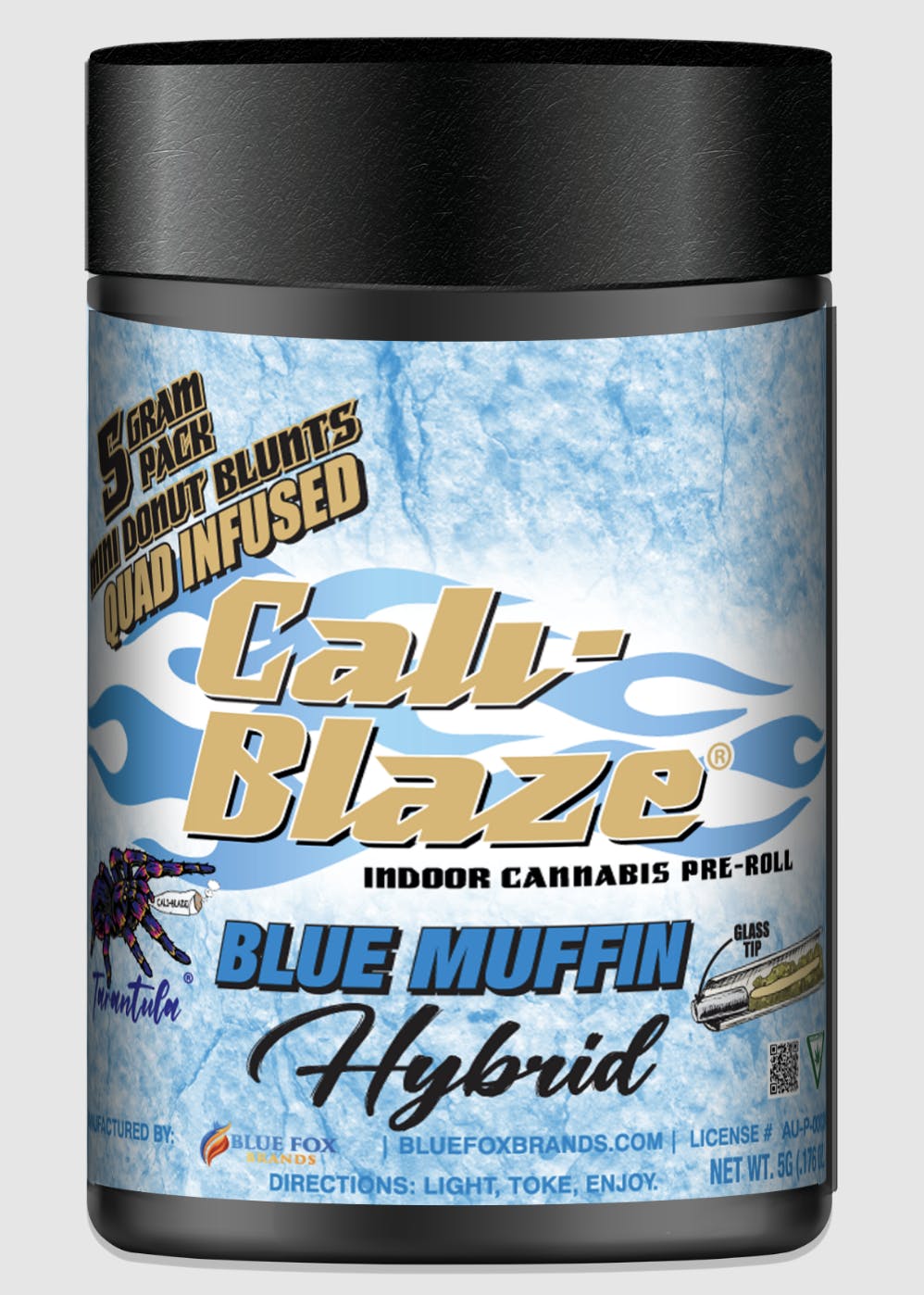 Cali-Blaze - Cali-Blaze | Blue Muffin | Tarantula Donut Infused Blunts | 1g each | 5pk - 1