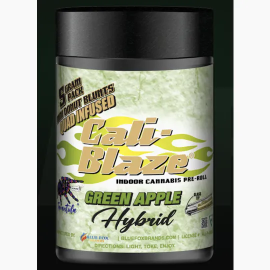 Cali-Blaze - Cali-Blaze | Green Apple | Tarantula Donut Infused Blunts | 1g each | 5pk - 1