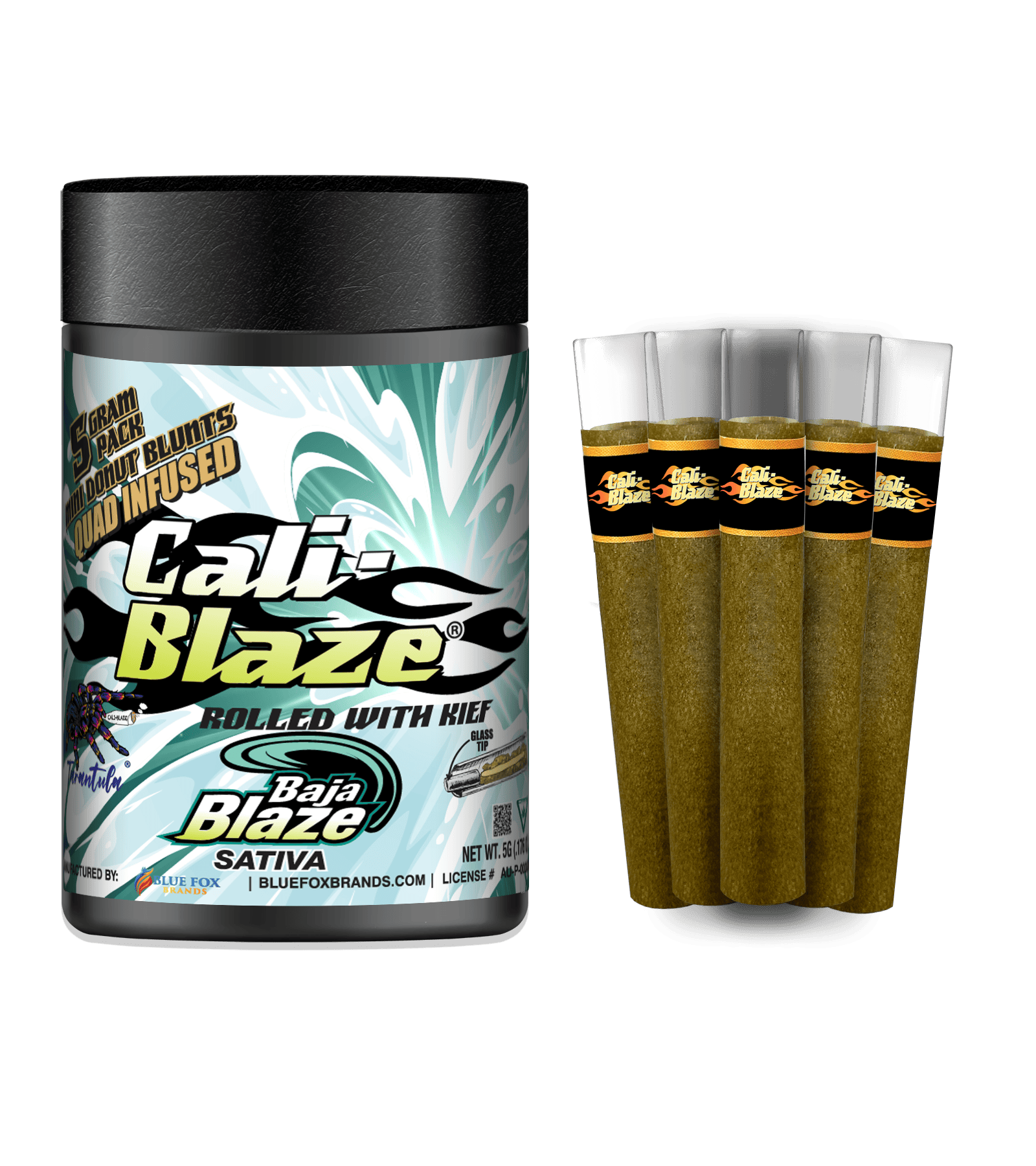 Cali-Blaze - Cali-Blaze | Baja Blaze | Tarantula Donut Infused Blunts | 1g each | 5pk - 1