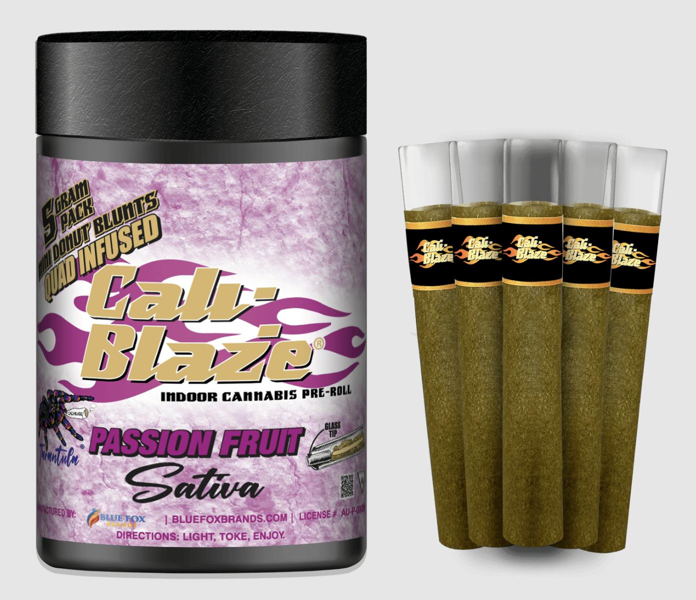 Cali-Blaze - Cali-Blaze | Passion Fruit | Tarantula Donut Infused Blunts | 1g each | 5pk - 1