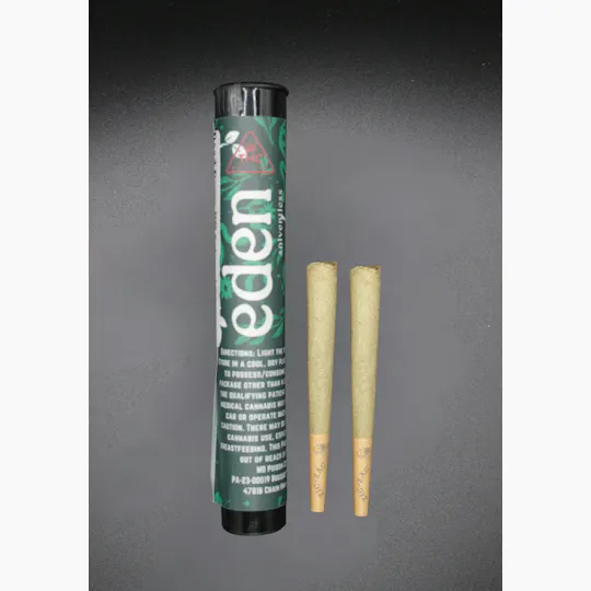 Eden Solventless - Eden | Gushers | Infused Joints | 0.5g each | 2pk | 1g - 1