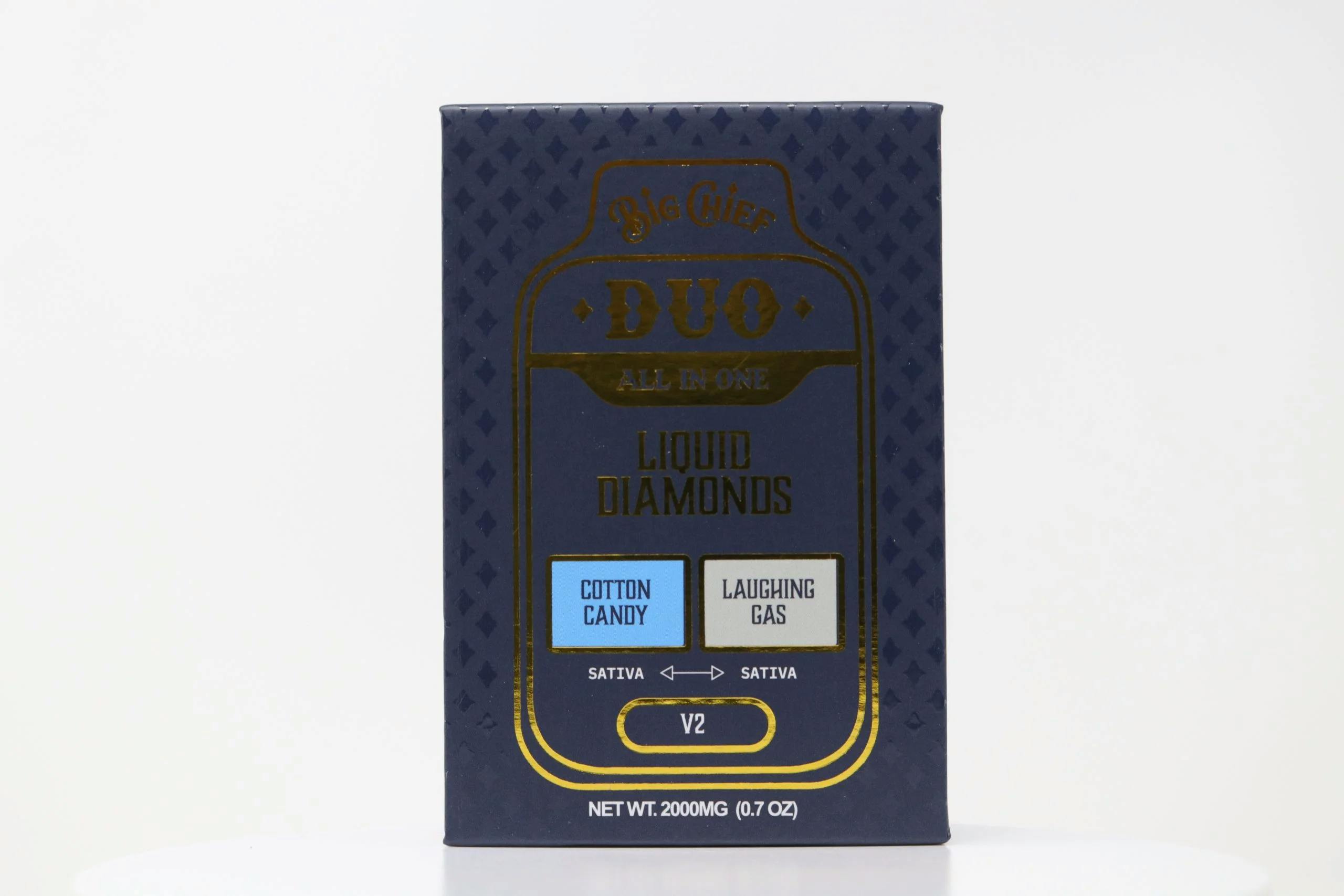 Big Chief - Cotton Candy x Laughing Gas | V2 Liquid Diamonds Disposable | 2g - 1