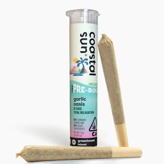 Coastal Sun - Garlic Oasis Infused Greenhouse 0.75 Pre-Roll 2pk 1.5g - 1