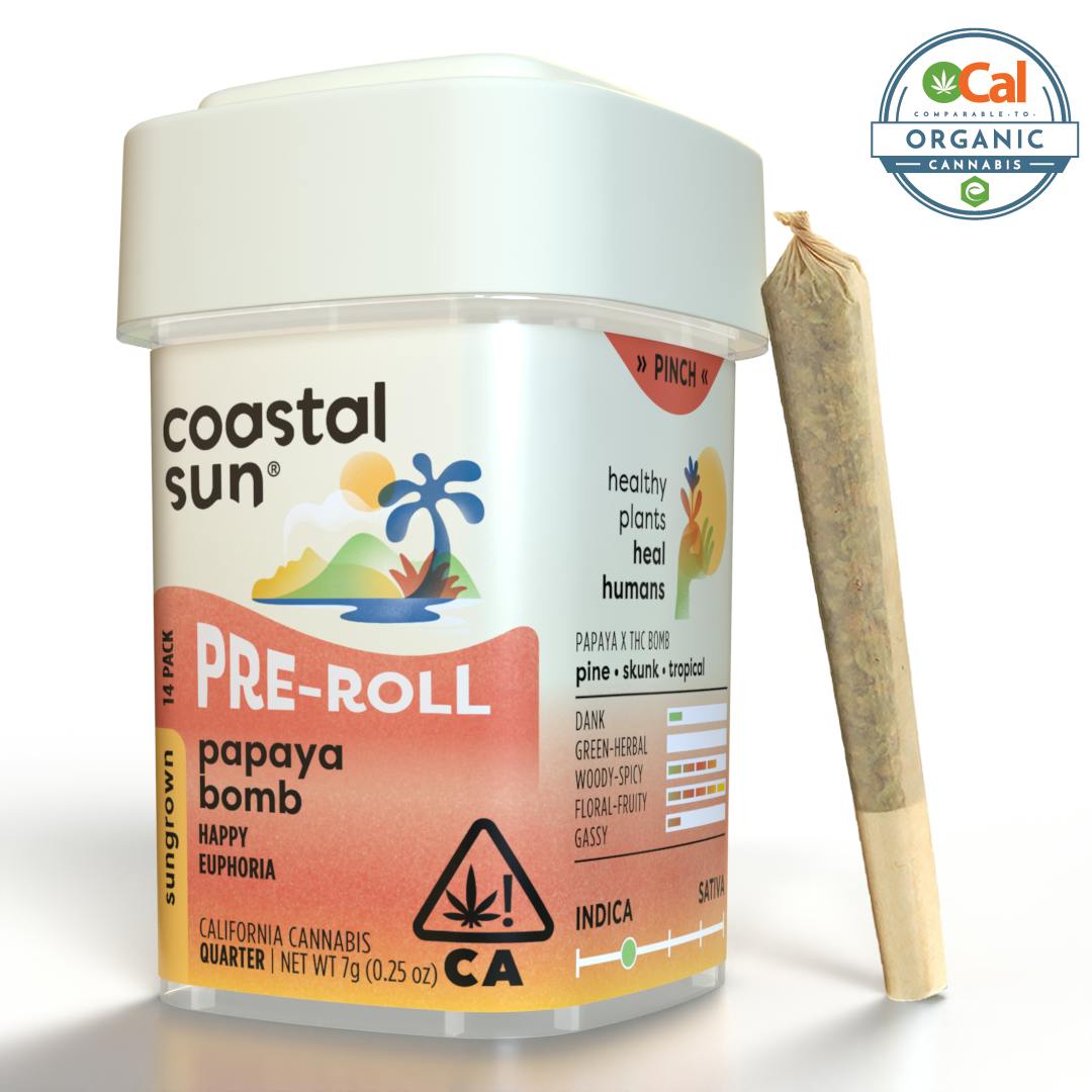 Coastal Sun - Papaya Bomb Sungrown 0.5g Pre-Roll 14pk 7g - 1