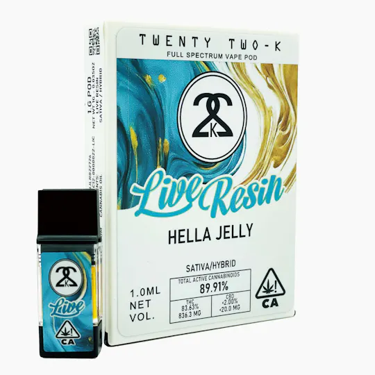 Twenty Two K / 22k - 22K - Hella Jelly - Live Resin - 1.0ml POD - 1