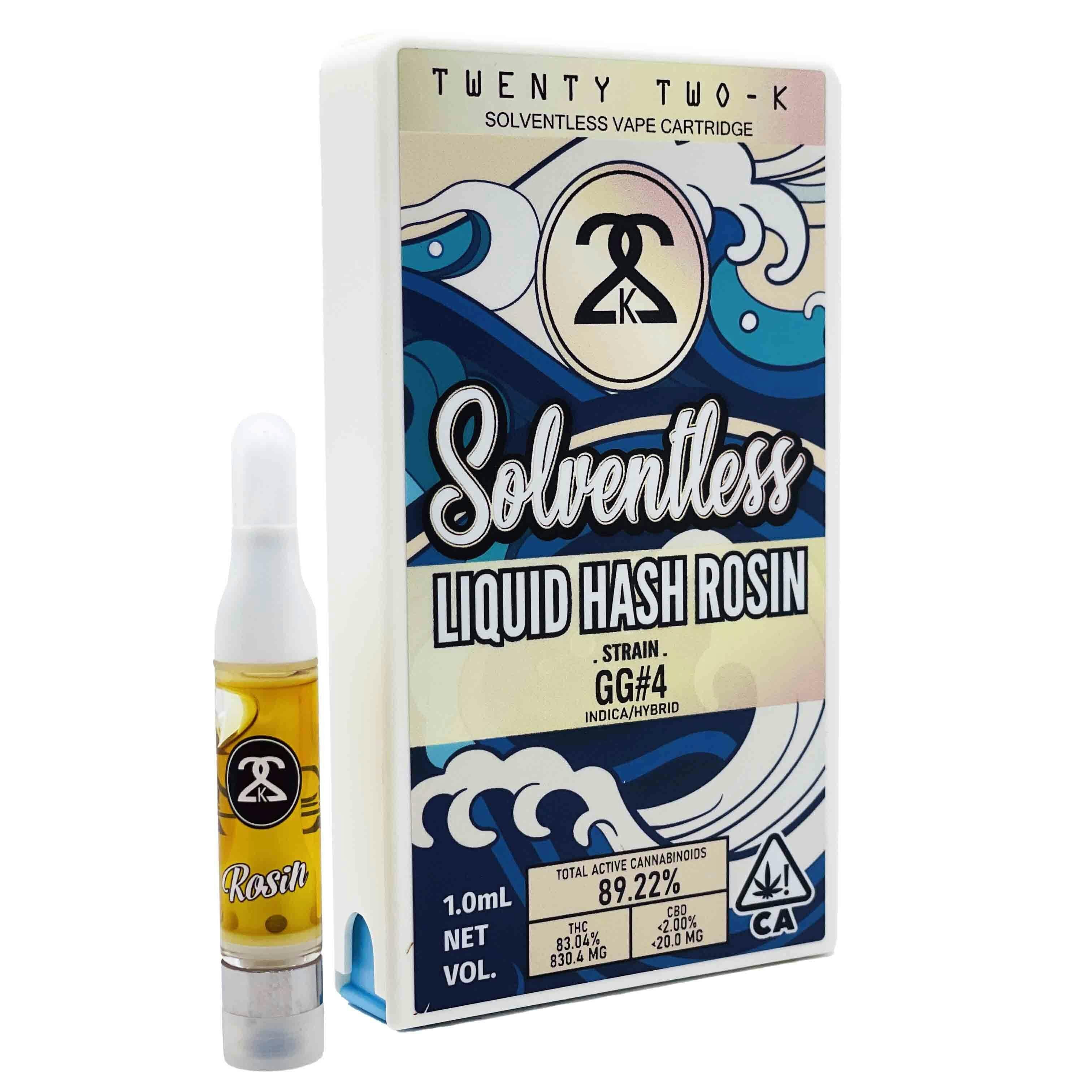 Twenty Two K / 22k - 22K - GG#4 - Liquid Hash Rosin - 1.0ml Cartridge - 1