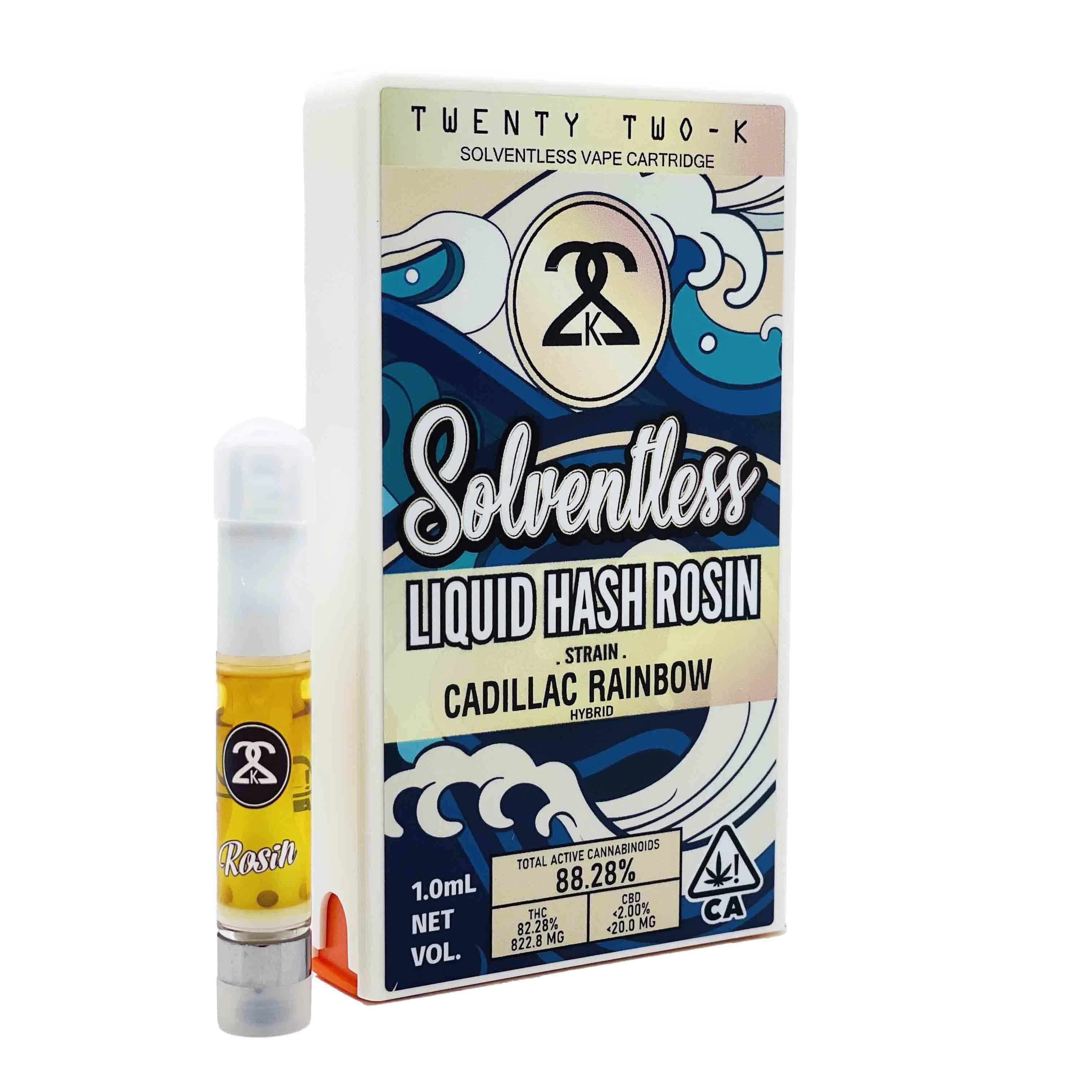 Twenty Two K / 22k - 22K - Cadillac Rainbow - Liquid Hash Rosin - 1.0ml Cartridge - 1