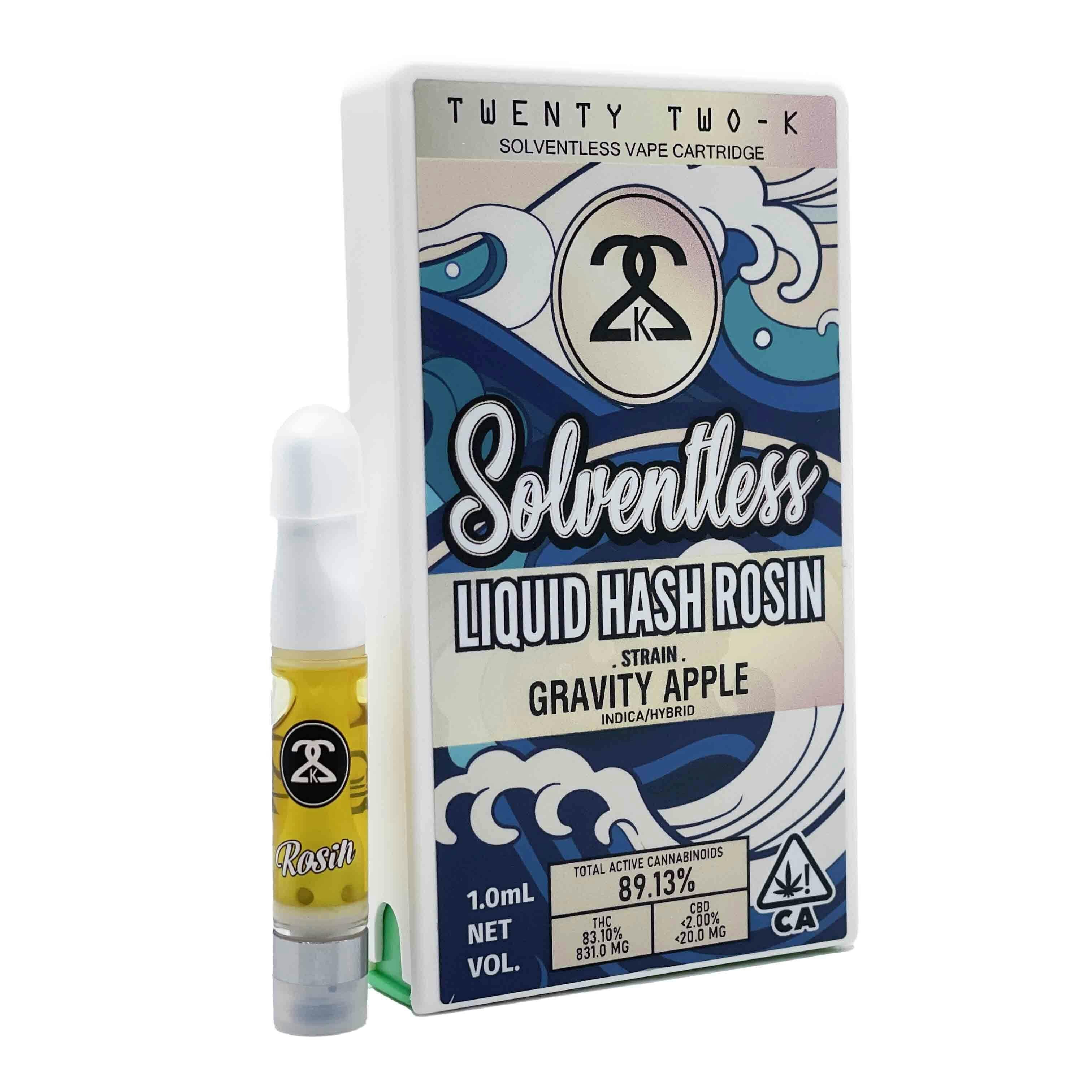 Twenty Two K / 22k - 22K - Gravity Apple - Liquid Hash Rosin - 1.0ml Cartridge - 1