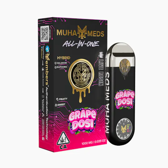 Muha Meds - Muha Meds | Grape Dosi | Live Resin Disposable | 1g - 1