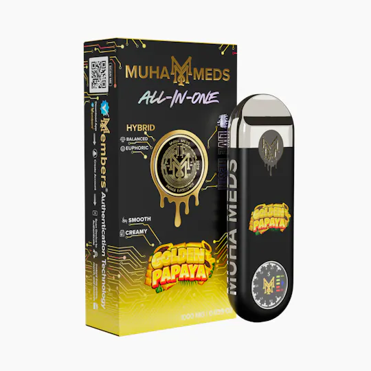 Muha Meds - Muha Meds | Golden Papaya | Live Resin Disposable | 1g - 1