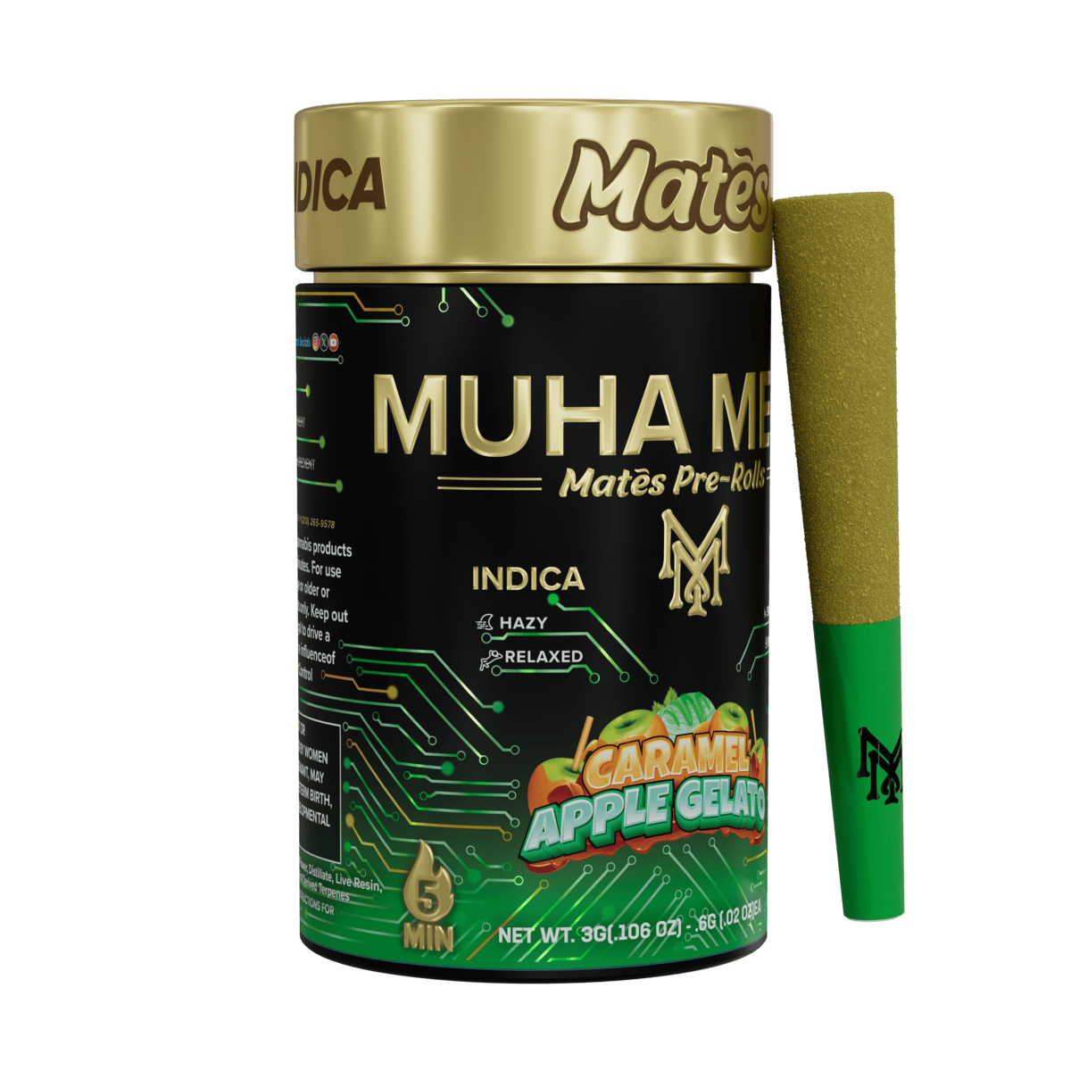 Muha Meds - Muha Meds | Caramel Apple Gelato | Infused Joints | 0.6g each | 5pk - 1