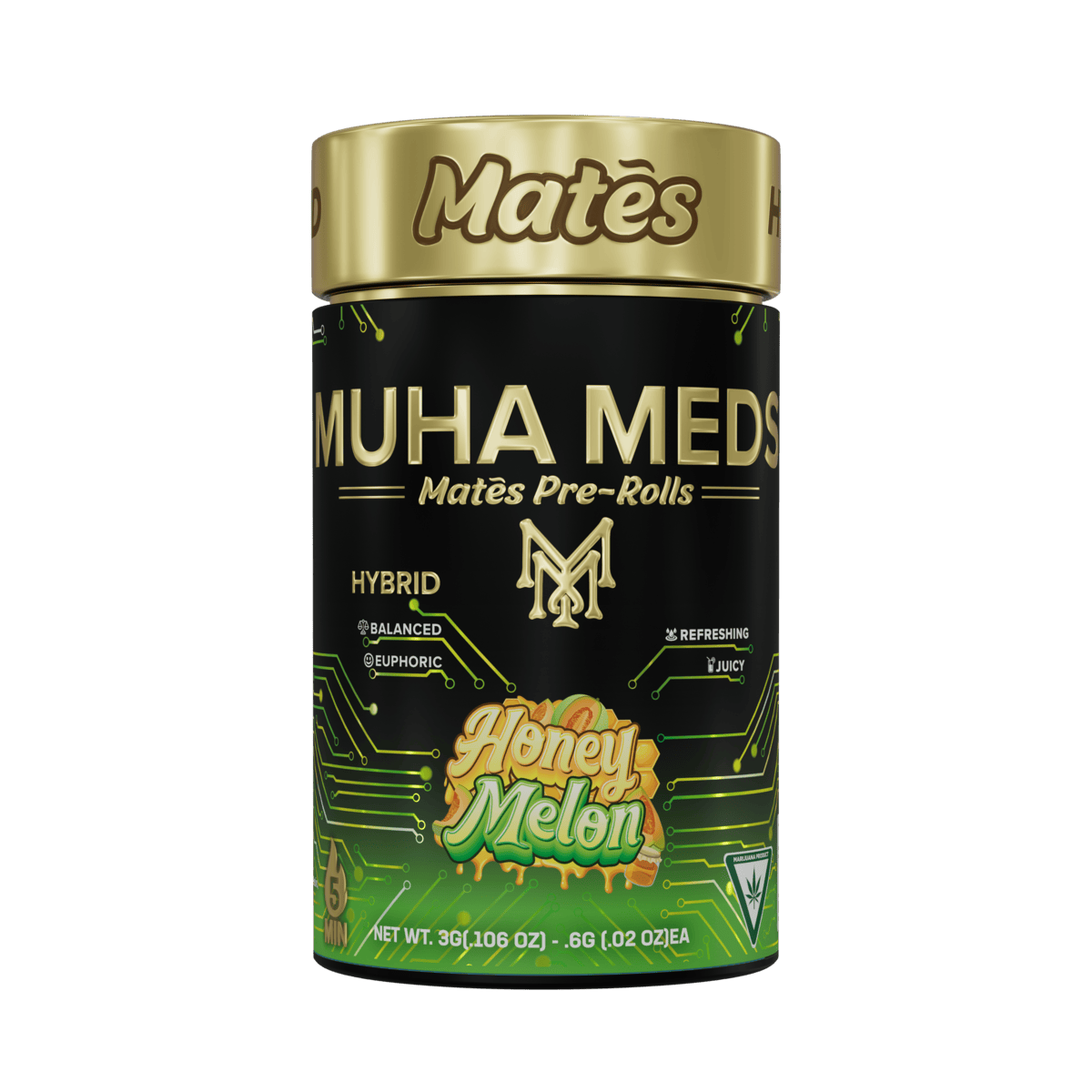Muha Meds - Muha Meds | Honey Melon | Infused Joints | 0.6g each | 5pk - 1