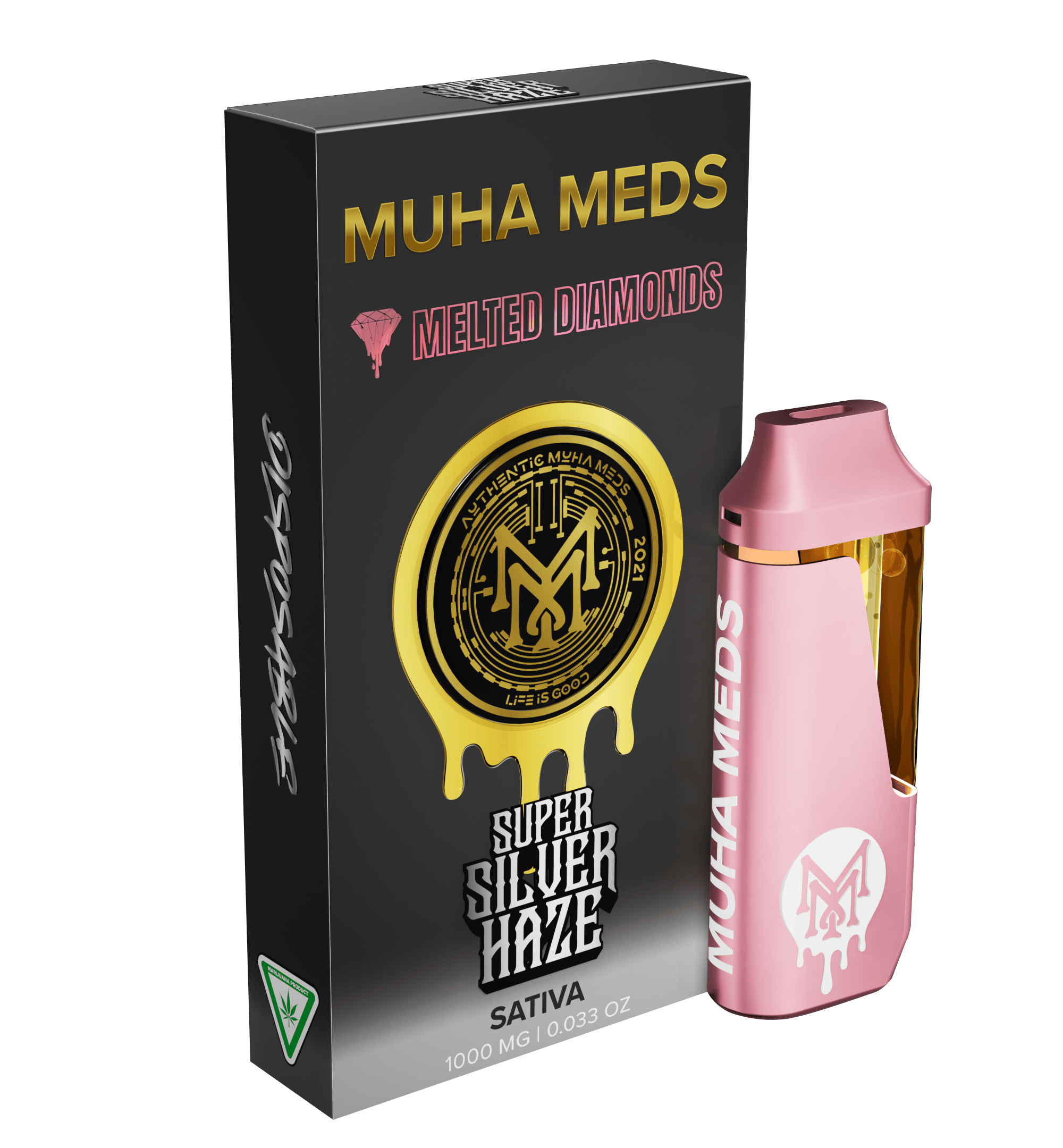 Muha Meds - Muha Meds | Super Silver Haze | Melted Diamonds Disposable | 1g - 1