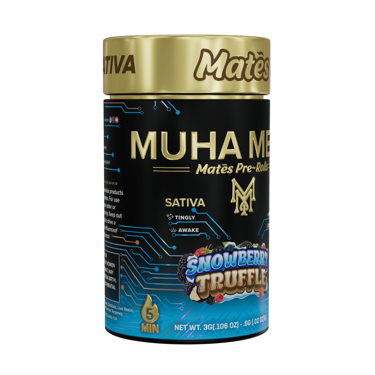 Muha Meds - Muha Meds | Snowberry Truffle | Infused Joints | 0.6g each | 5pk - 1