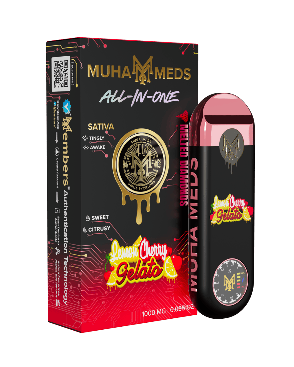 Muha Meds - Muha Meds | Lemon Cherry Gelato | Melted Diamonds Disposable | 1g - 1