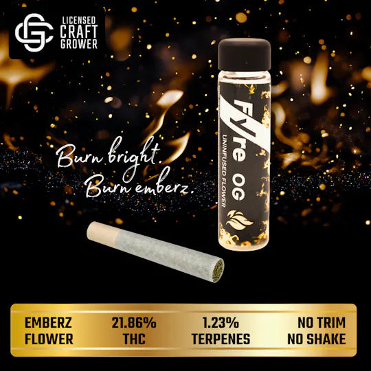 Realeaf Botanicals - Fyre OG Uninfused Emberz Pre-Roll 1.0g - 1