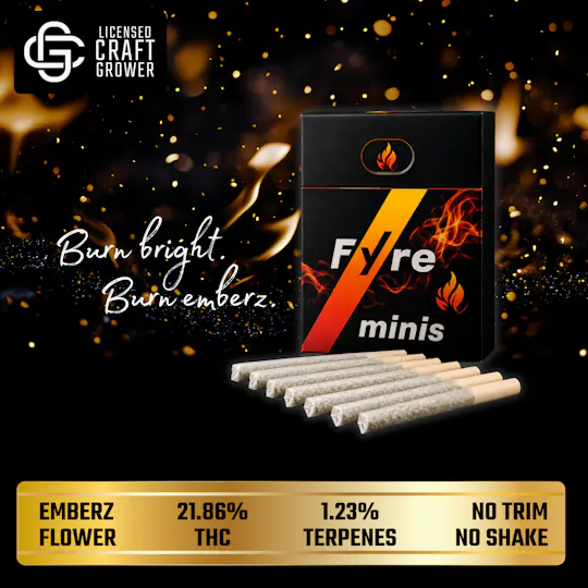 Realeaf Botanicals - Fyre OG Mini Uninfused Emberz 8-Pack Pre-Rolls 2.4g - 1