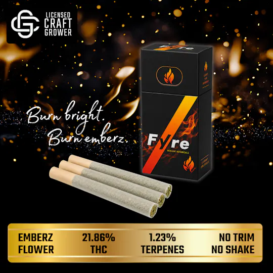 Realeaf Botanicals - Fyre OG Uninfused Emberz Pre-Rolls 3-Pack 3.0g - 1