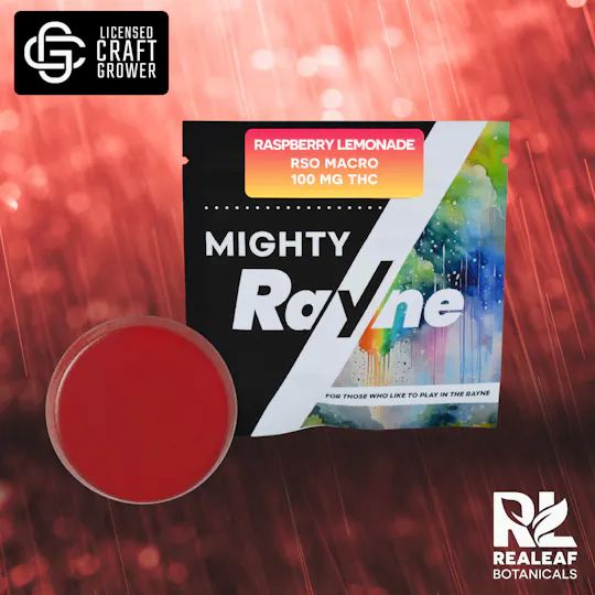 Realeaf Botanicals - Mighty Rayne RSO Macro Gummy - Raspberry Lemonade 100mg - 1