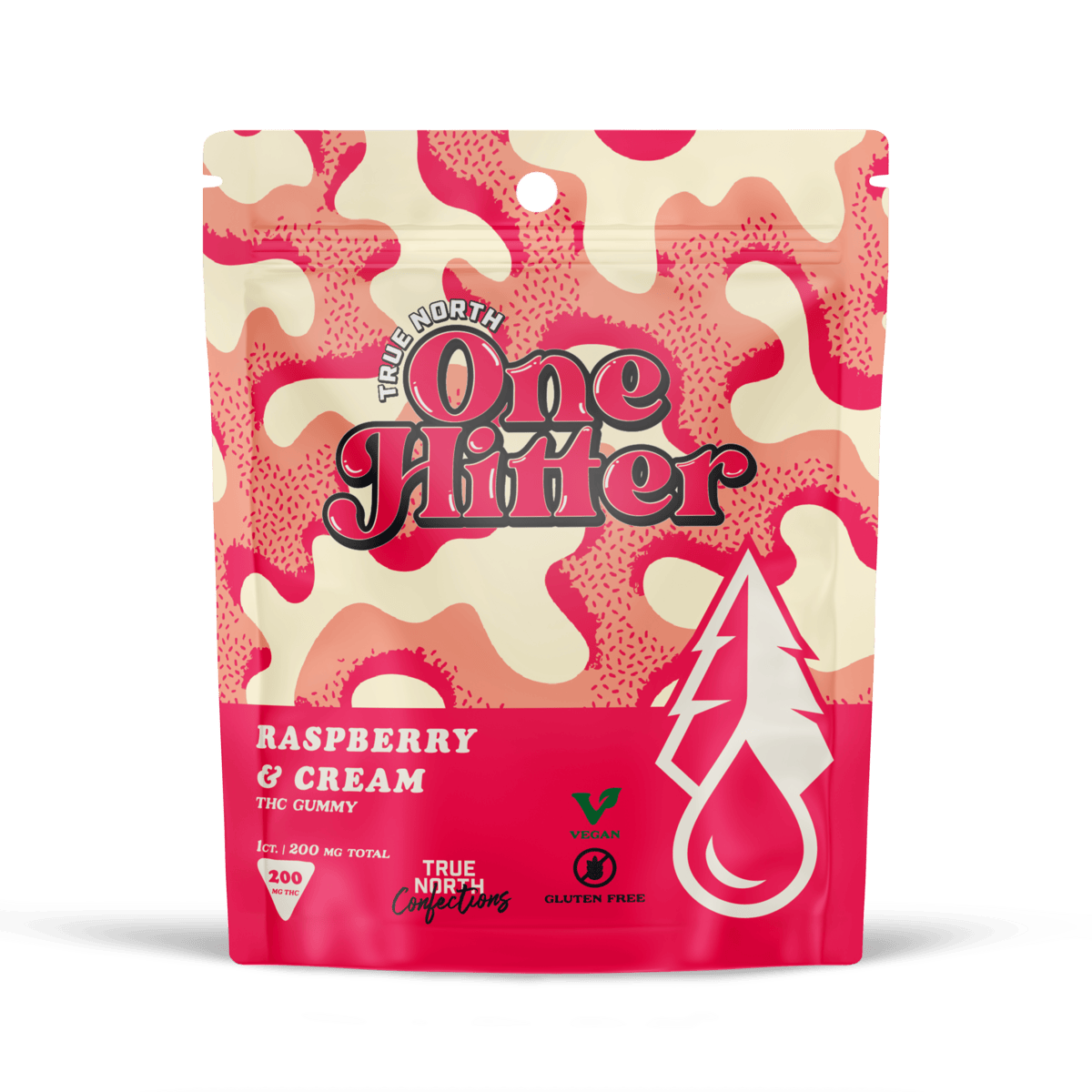 True North Collective MI - True North | One Hitter | Raspberry & Cream Gummies | 200mg | Single - 1
