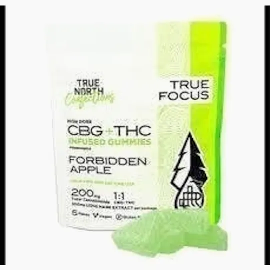 True North Collective MI - True North | Forbidden Apple 1:1 CBG:THC Gummies | 100mg | 5ct | 20mg/ea - 1