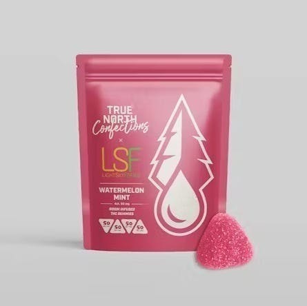 True North Collective MI - True North x LSF | Watermelon Mint Rosin Gummies | 200mg | 4ct | 50mg/ea - 1