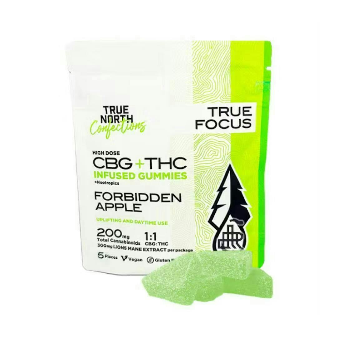 True North Collective MI - True North | Forbidden Apple 1:1 CBG:THC Gummies | 200mg | 5ct | 40mg/ea - 1