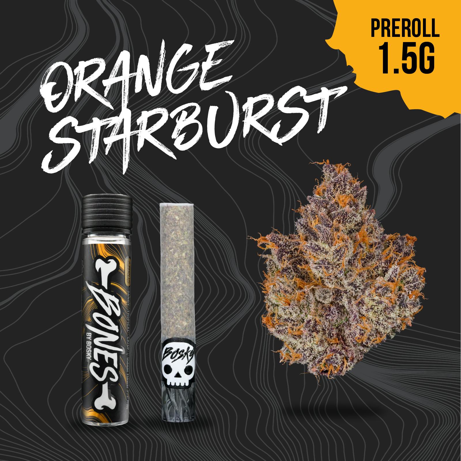 Bosky Genetics - BOSKY | Orange Starburst | Bones Pre-Roll | Citrus | 1.5g - 1