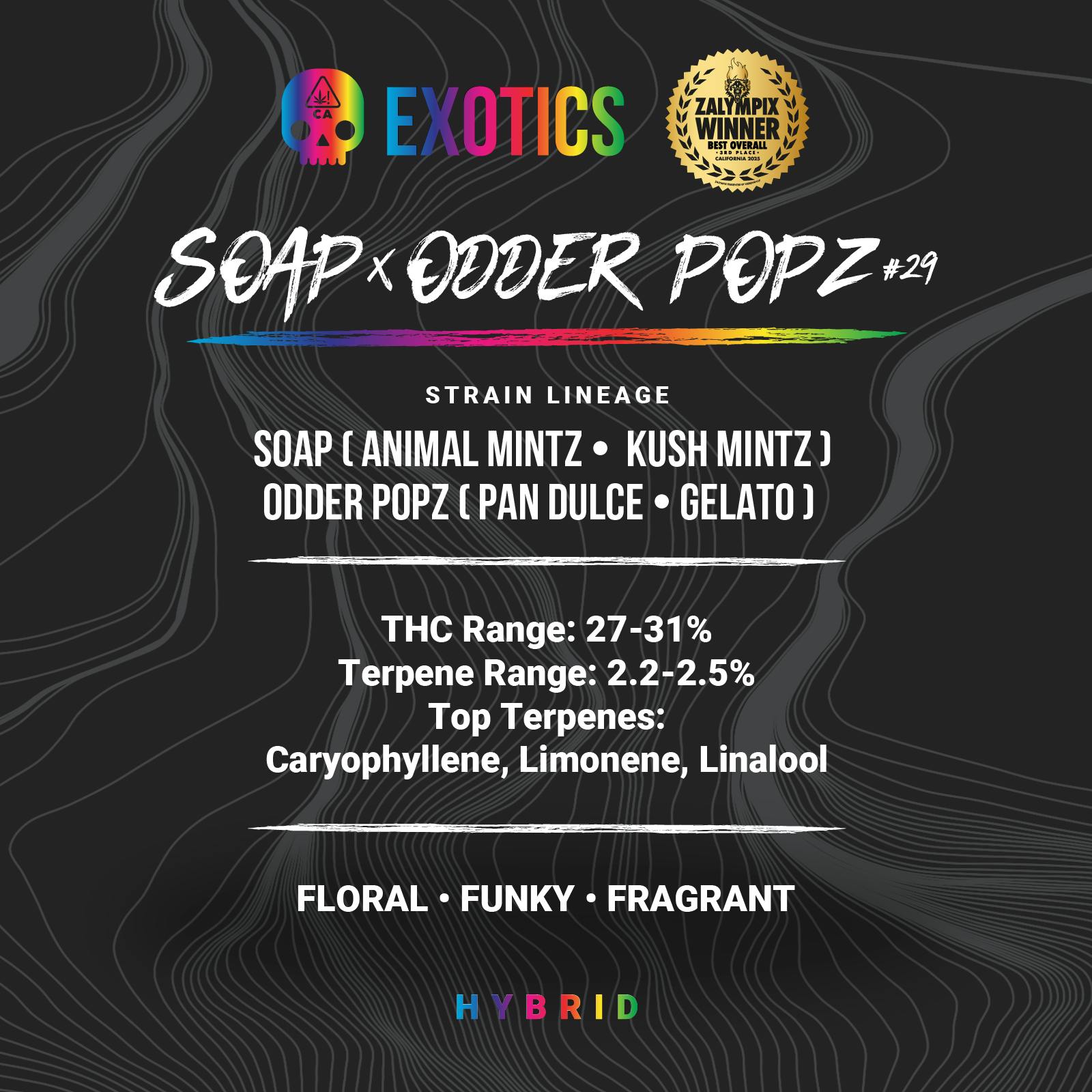 Bosky Genetics - Soap x Odder Popz #29 1.5g Bones Exotics Pre-Roll - 1