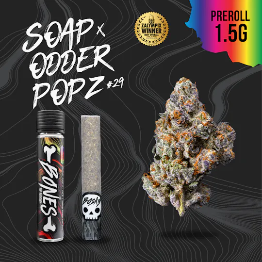 Bosky Genetics - BOSKY | Soap x Odder Popz #29 | Bones Pre-Roll | Exotics | 1.5g - 1
