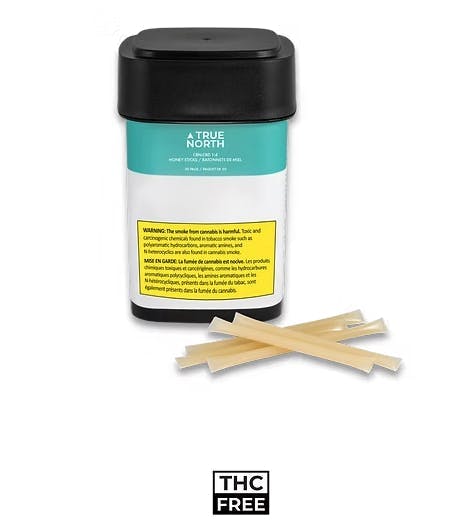 True North Collective MI - True North | 1:4 CBN:CBD Honey Sticks | 20mg | 5ct | 5mg/ea - 1