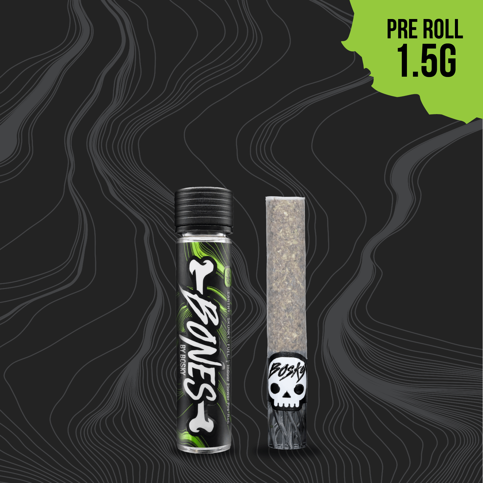 Bosky Genetics - BOSKY | Kookieland | Bones Pre-Roll | Gas | 1.5g - 1