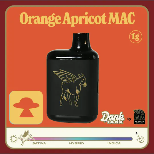 Mule Extracts - Orange Apricot MAC | Dank Tank LR Disposable | 1g - 1