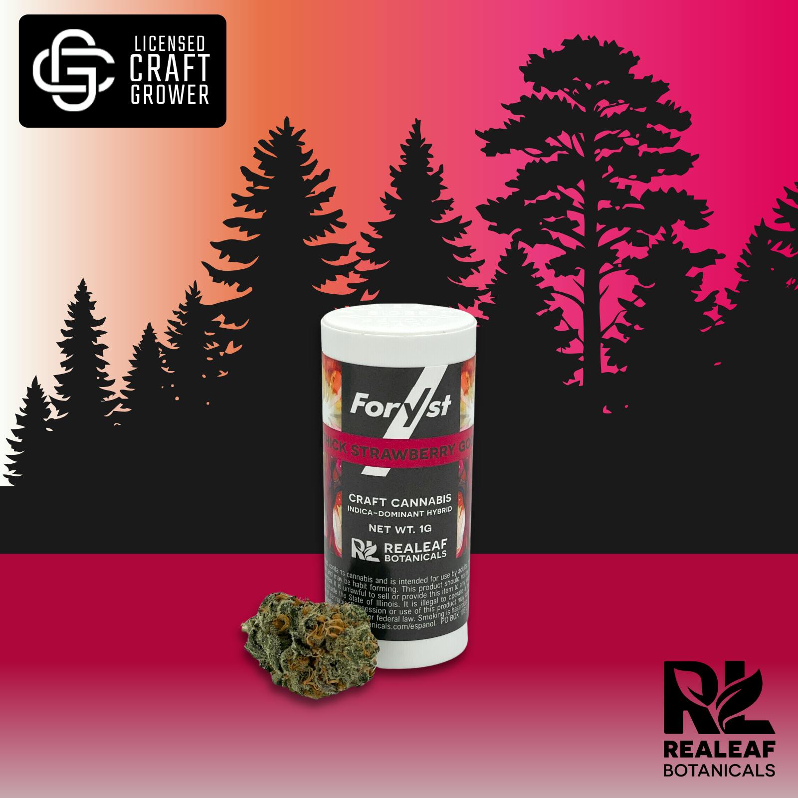 Realeaf Botanicals - Thick Strawberry Goo Foryst Flower 1g - 1