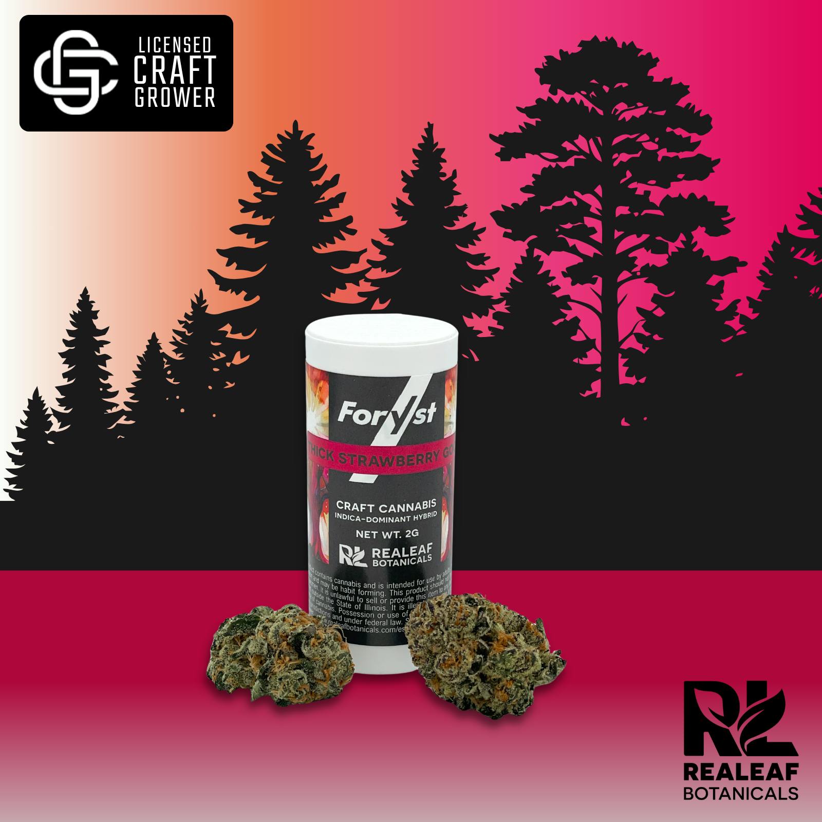 Realeaf Botanicals - Thick Strawberry Goo Foryst Flower 2g - 1