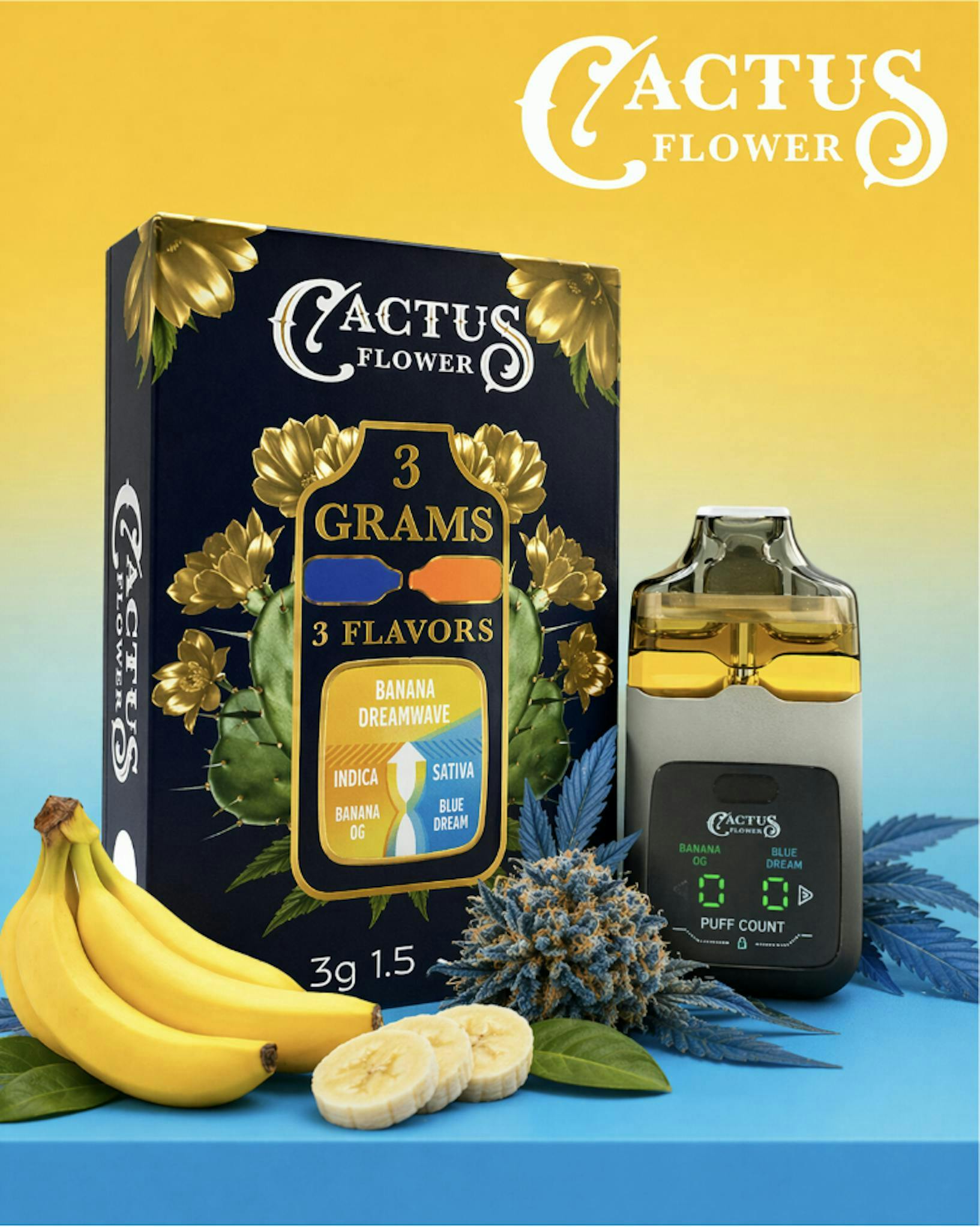 Cactus Flower - Cactus Flower | Banana Dream Wave | Disposable | 3g - 1