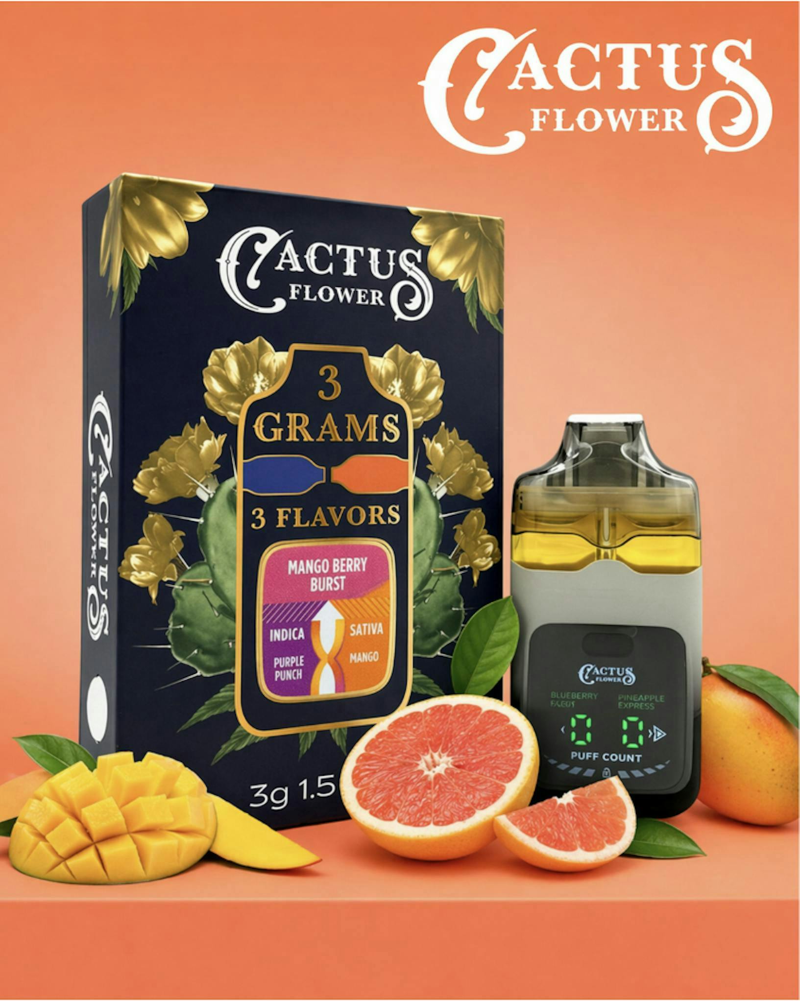 Cactus Flower - Cactus Flower | Mango Berry Burst | Disposable | 3g - 1