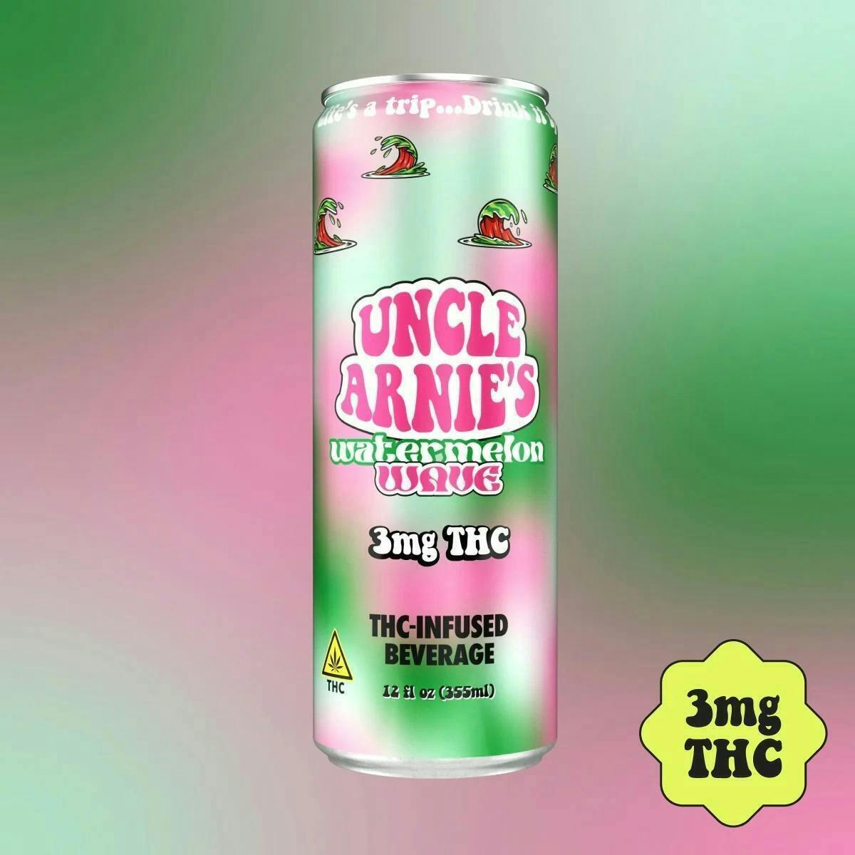 Uncle Arnies - Arnie OG | Watermelon Wave | Non-Carbonated | 3mg/ea | 12oz | 8pk - 1
