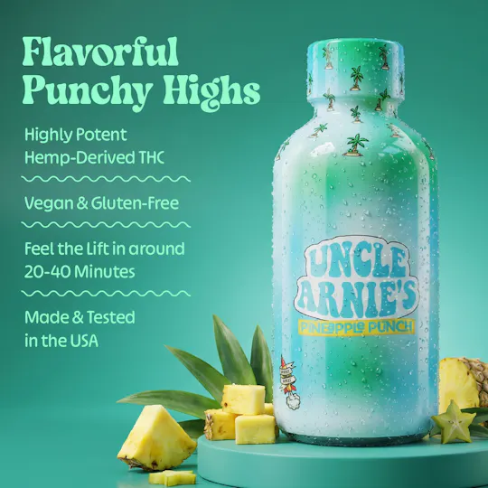 Uncle Arnies - Pineapple Punch | Non-Carbonated | 100mg | 8oz - 1