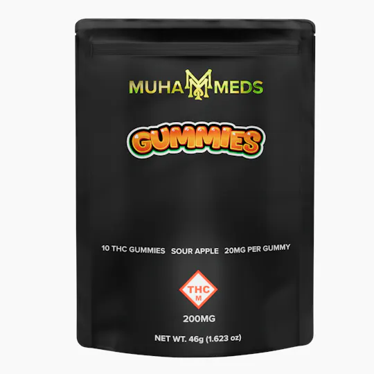 Muha Meds - Muha Meds | Sour Apple Gummies | 200mg | 10ct | 20mg/ea = - 1