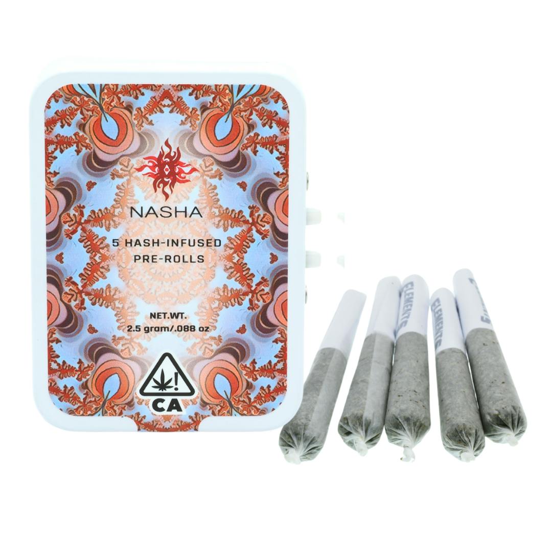 NASHA - Hash Infused PreRolls - 5 Pack - Strawberry Pop x Strawberry Banana (I) - 1
