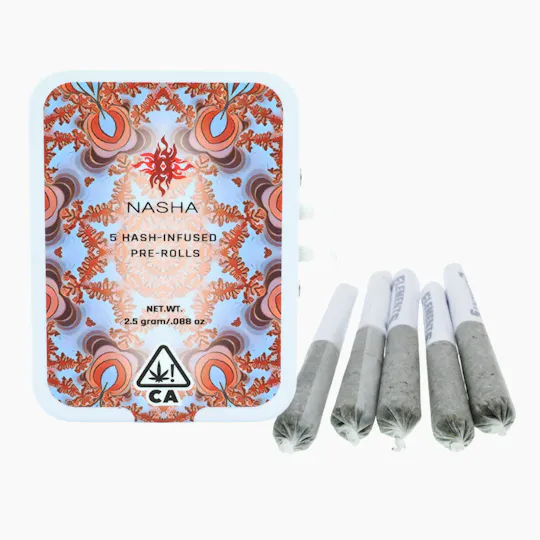 NASHA - Hash Infused PreRolls - 5 Pack - Strawberry Pop x Strawberry Banana (I) - 1