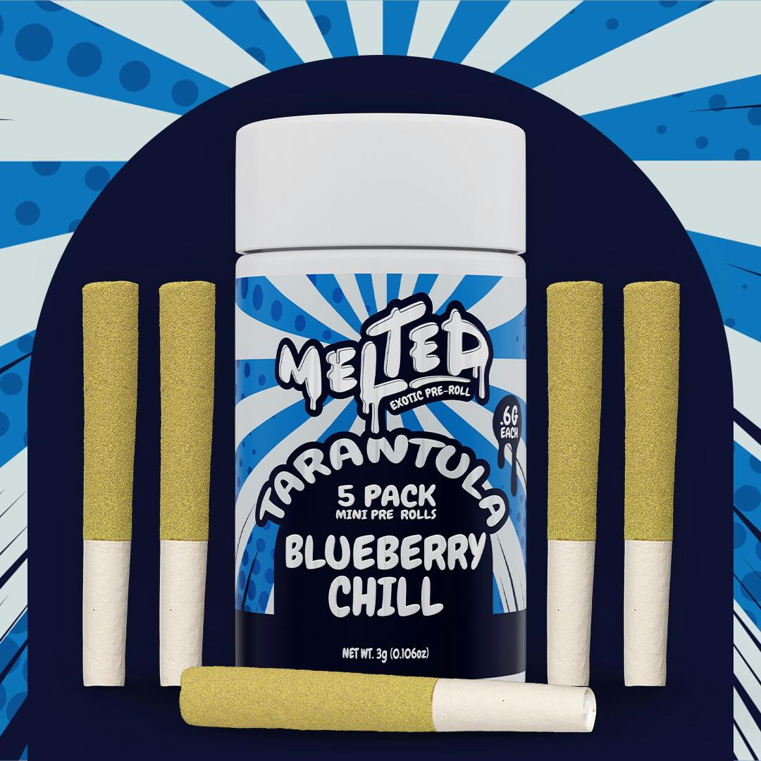 Melted - Blueberry Chill | Infused Joints | 0.6g each | 5pk - 1