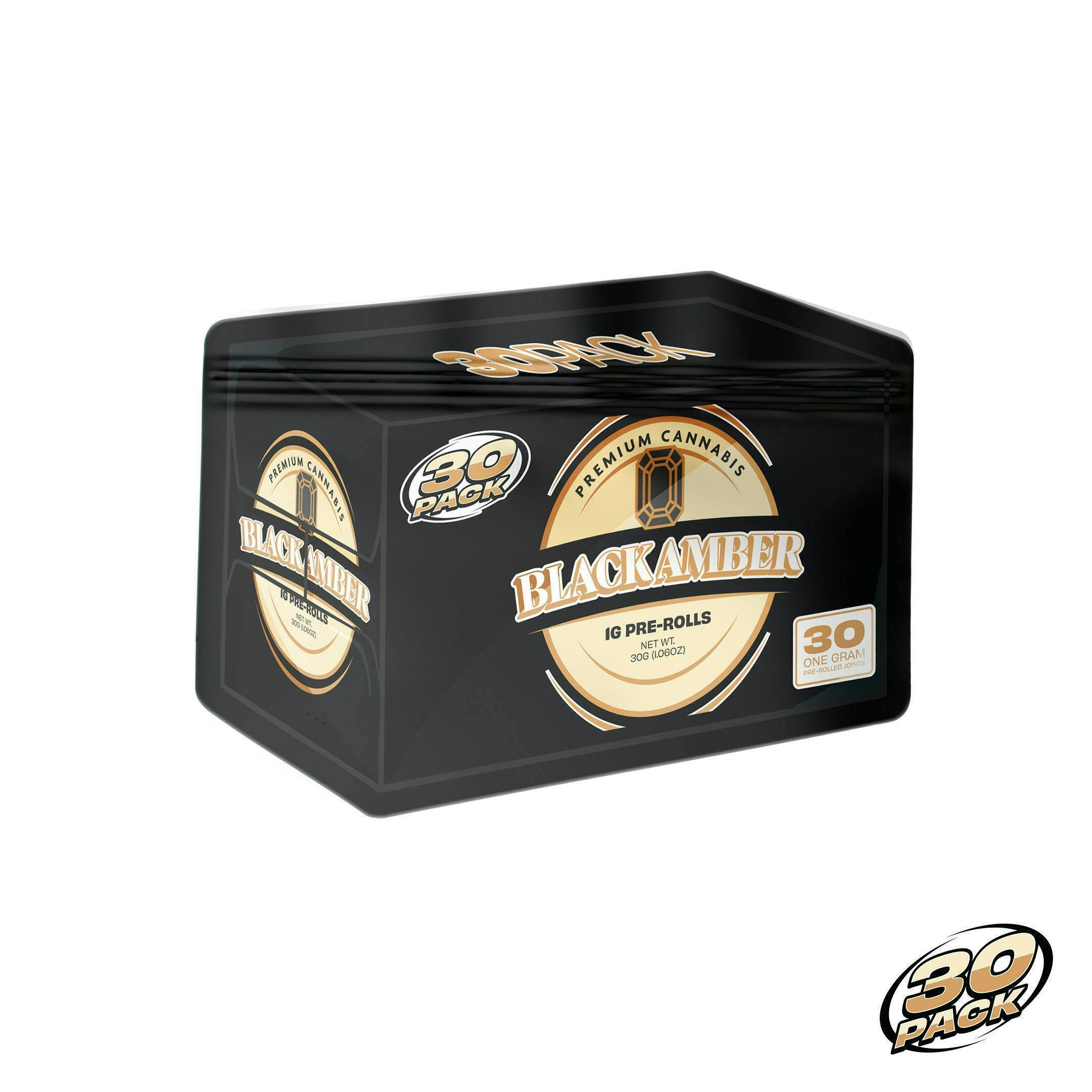 30 Pack - Black Amber | Joints | 1g each | 30pk - 1